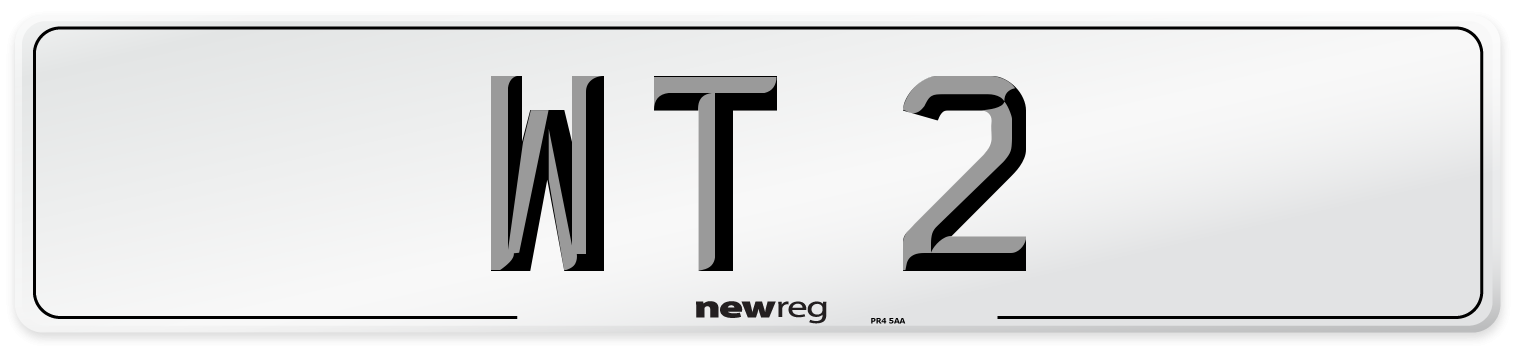 WT 2 Number Plate from New Reg